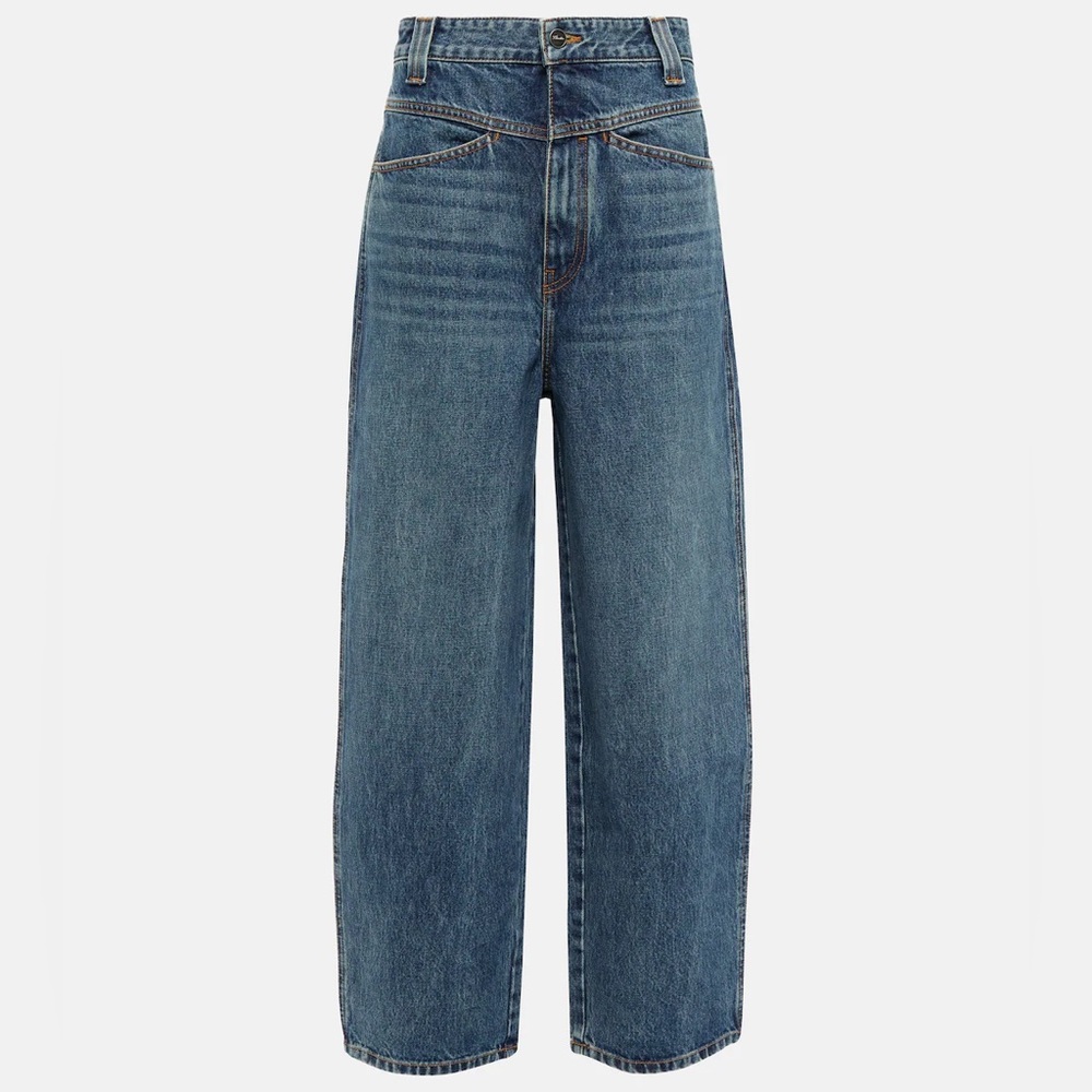 Khaite Preen Jean Wide Leg EUC Indigo Rigid